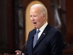 President Joe Biden speaks during an interfaith prayer service for the victims of the deadly New Years truck attack, at St. Louis Cathedral in New Orleans, Monday, Jan. 6, 2025. (AP Photo/Gerald Herbert)