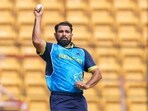Mohammed Shami in action for Bengal against Baroda in the Syed Mushtaq Ali Trophy quarterfinal match in Bengaluru. Mohammed Shami in action for Bengal against Baroda in the Syed Mushtaq Ali Trophy quarterfinal match in Bengaluru.