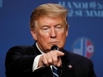 FILE PHOTO: U.S. President Donald Trump attends a news conference after his summit with North Korean leader Kim Jong Un, at the JW Marriott Hotel in Hanoi, Vietnam.