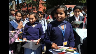 As per the report, the GER for upper primary classes (6 to 8) is 121.1%, for secondary classes (9 and 10) is 109.7% and for higher secondary classes (11 and 12) is 109.3% in Chandigarh. (HT File)