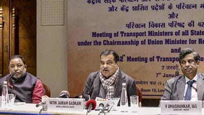 He cited a ministry report stating 33,000 people were killed by trucks impacting vehicle in 2022. (PTI photo) He cited a ministry report stating 33,000 people were killed by trucks impacting vehicle in 2022. (PTI photo)
