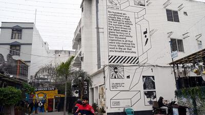 It took contemporary artist Kunel Gaur and five others 15 days to conceptualise and execute the art (Arvind Yadav/ HT)