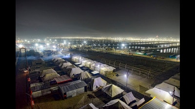 Tents put up as part of preparations for Maha Kumbh Mela 2025, in Prayagraj (PTI) Tents put up as part of preparations for Maha Kumbh Mela 2025, in Prayagraj (PTI)