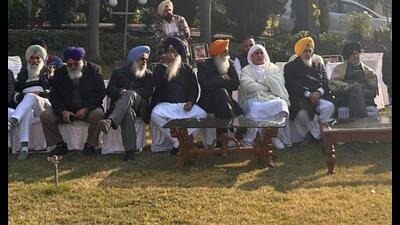 The rebel SAD leaders during a meeting in Patiala. (HT) The rebel SAD leaders during a meeting in Patiala. (HT)
