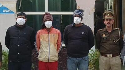The suspects in police custody on Wednesday. (HT Photo) The suspects in police custody on Wednesday. (HT Photo)
