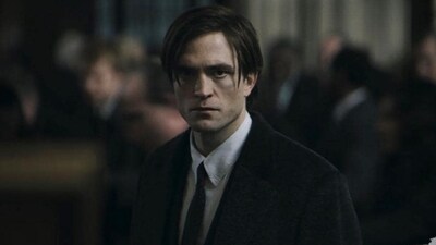 Robert Pattinson as Bruce Wayne in a still from The Batman.