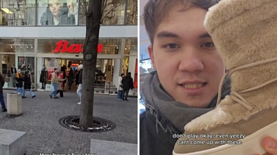 Content creator Thomas Kopankiewicz opens the video by saying that he was walking in Prague when he discovered the Bata store. (Instagram/heythomask) Content creator Thomas Kopankiewicz opens the video by saying that he was walking in Prague when he discovered the Bata store. (Instagram/heythomask)