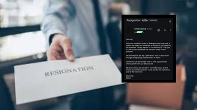 The employee expressed disappointment, citing an unusual but relatable reason for leaving. (X/@Rishabhsingh) The employee expressed disappointment, citing an unusual but relatable reason for leaving. (X/@Rishabhsingh)