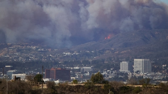 Forecasters cautioned that the worst could still be to come, as the windstorm is expected to persist for days and cause isolated gusts of up to 100 mph (160 kph) in the foothills and mountains, especially in places that haven't had significant rainfall in months.(REUTERS/Daniel Cole )