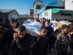 Palestinians carry the bodies of their relatives killed in the Israeli bombardment in Deir al-Balah, Gaza, Palestinians carry the bodies of their relatives killed in the Israeli bombardment in Deir al-Balah, Gaza,