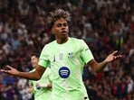 Soccer Football - Spanish Super Cup - Semi Final - Athletic Bilbao v FC Barcelona - King Abdullah Sports City, Jeddah, Saudi Arabia - January 8, 2025 FC Barcelona's Lamine Yamal celebrates scoring their second goal REUTERS/Pedro Nunes     TPX IMAGES OF THE DAY