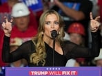 Megyn Kelly speaks during a campaign rally by Republican presidential nominee and former U.S. President Donald Trump in Pittsburgh, Pennsylvania, U.S., November 4, 2024. REUTERS/Jeenah Moon