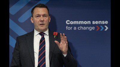 The Scottish Conservative leader hit out at Labour’s position on the Budget (PA)