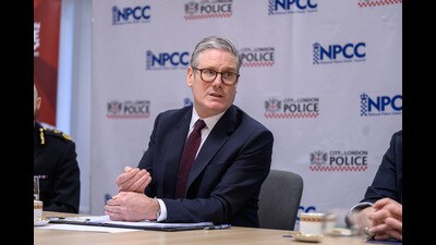 Sir Keir Starmer during a visit to the City of London Police station, central London (Paul Grover/PA) Sir Keir Starmer during a visit to the City of London Police station, central London (Paul Grover/PA)