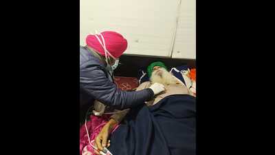 A delegation of Sikh leaders of the BJP on Thursday appealed to Akal Takht jathedar Giani Raghbir Singh to intervene to end farm leader Jagjit Singh Dallewal’s fast-unto-death. Dallewal has been on an indefinite hunger strike at Khanauri since November 26. (File photo)