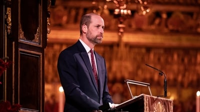William, Prince of Wales, attends the Together At Christmas carol service at Westminster Abbey in London, Britain, December 6, 2024.Aaron Chown/Pool via REUTERS (via REUTERS)
