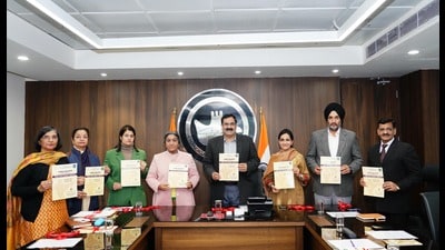 Chandigarh chief secretary Rajeev Verma launching the Standard Operating Procedures on Thursday. (HT Photo)