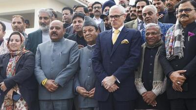 Jammu and Kashmir chief minister Omar Abdullah with legislators during the orientation programme for MLAs in the central hall of the assembly complex in Jammu on Thursday. (PTI Photo) Jammu and Kashmir chief minister Omar Abdullah with legislators during the orientation programme for MLAs in the central hall of the assembly complex in Jammu on Thursday. (PTI Photo)
