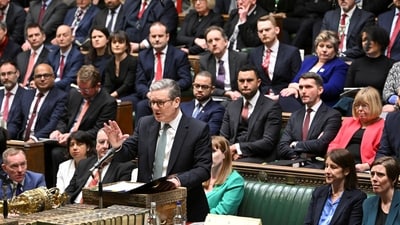 Britain's Prime Minister Keir Starmer speaks during the Prime Minister's Questions at the House of Commons in London. (via REUTERS)