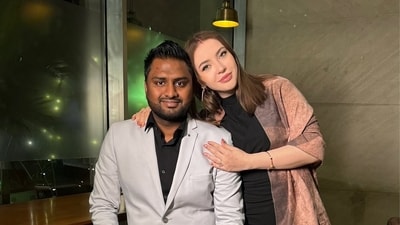 YouTuber Mithilesh said his wife Lisa, who is Russian, faced catcalling in Udaipur. YouTuber Mithilesh said his wife Lisa, who is Russian, faced catcalling in Udaipur.