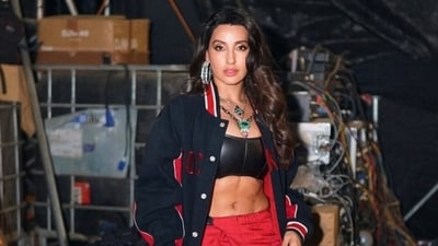 Nora Fatehi dropped her workout routine. Nora Fatehi dropped her workout routine.