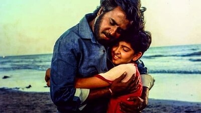 Rajinikanth and Hrithik Roshan in the 1986 film Bhagwaan Dada. Rajinikanth and Hrithik Roshan in the 1986 film Bhagwaan Dada.
