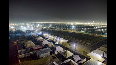 Tents put up as part of preparations for Mahakumbh Mela 2025 (PTI) Tents put up as part of preparations for Mahakumbh Mela 2025 (PTI)