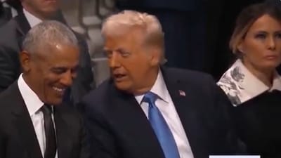 Trump and Obama exchange pleasantries at Carter's funeral (X) Trump and Obama exchange pleasantries at Carter's funeral (X)