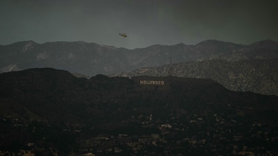 In the Hollywood Hills area alone, more than 1,000 structures, mostly homes, have been destroyed. (Photo by Patrick T. Fallon / AFP) (AFP) In the Hollywood Hills area alone, more than 1,000 structures, mostly homes, have been destroyed. (Photo by Patrick T. Fallon / AFP) (AFP)
