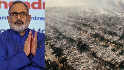 Rajeev Chandrasekhar reacted to US wildfires that ravaged Pacific Palisades. Rajeev Chandrasekhar reacted to US wildfires that ravaged Pacific Palisades.