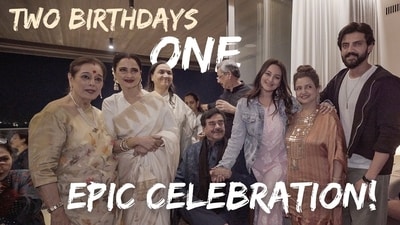 Sonakshi Sinha threw a birthday bash at home for Shatrughan Sinha and Zaheer Iqbal. Sonakshi Sinha threw a birthday bash at home for Shatrughan Sinha and Zaheer Iqbal.