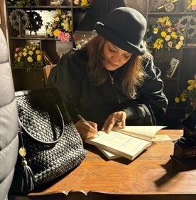 Sandhya Mridul signing her first book