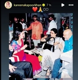Kareena Kapoor shares BTS moment with Pritish Nandy from Chameli set.