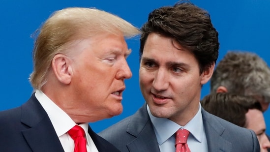 US President-elect Donald Trump, left, and Canadian Prime Minister Justin Trudeau. (AP Photo/File) (AP)