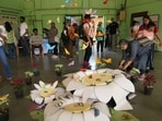 Butterfly artwork on display at the exhibition in 2023. Butterfly artwork on display at the exhibition in 2023.