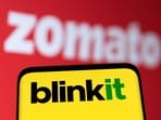 Blinkit and Zomato logos are seen in this illustration taken June 27, 2022.