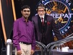 Amitabh Bachchan with contestant Pavitra Lal in KBC 16. Amitabh Bachchan with contestant Pavitra Lal in KBC 16.