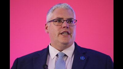 DUP leader Gavin Robinson said the Government has been slow to respond to unionist concerns over post-Brexit trading arrangements (Brian Lawless/PA)