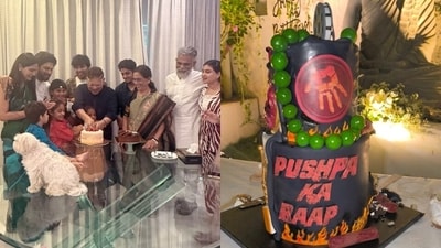 Allu Arjun's wife Sneha Reddy and brother Sirish posted a glimpse of Aravind's birthday celebrations. Allu Arjun's wife Sneha Reddy and brother Sirish posted a glimpse of Aravind's birthday celebrations.