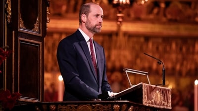 William, Prince of Wales, attends the Together At Christmas carol service at Westminster Abbey in London, Britain, December 6, 2024.Aaron Chown/Pool via REUTERS (via REUTERS)