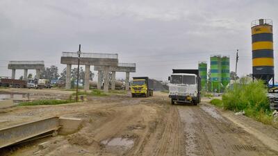 Construction work in progress on the Greenfield Delhi-Amritsar-Katra Highway Project in Ludhiana. (HT Photo) Construction work in progress on the Greenfield Delhi-Amritsar-Katra Highway Project in Ludhiana. (HT Photo)