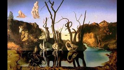 Dali’s Swans Reflecting Elephants (1937). Dali’s Swans Reflecting Elephants (1937).
