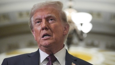 FILE PHOTO: U.S. President-elect Donald Trump speaks after a meeting with Republicans in Congress at the U.S. Capitol building in Washington, U.S. January 8, 2025. REUTERS/Jeenah Moon/File Photo (REUTERS)