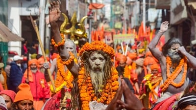 Saints, seers, and naga Sadhus gather to mark the Maha Kumbh festival once in every 12 years.  (PTI)