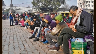 Passengers wait for trains at the Ludhiana railway station on Friday. (Manish/HT) Passengers wait for trains at the Ludhiana railway station on Friday. (Manish/HT)