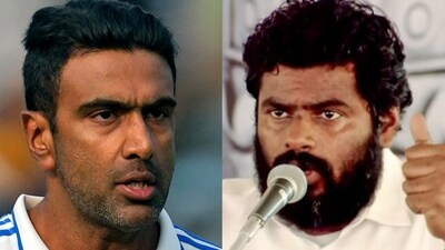 Ravichandran Ashwin and BJP leader K Annamalai Ravichandran Ashwin and BJP leader K Annamalai