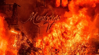 An apartment building burns during the Eaton fire in the Altadena area of Los Angeles county, California. At least ten people are now known to have died in wildfires raging around Los Angeles, with more deaths feared, law enforcement said. (Josh Edelson/AFP) An apartment building burns during the Eaton fire in the Altadena area of Los Angeles county, California. At least ten people are now known to have died in wildfires raging around Los Angeles, with more deaths feared, law enforcement said. (Josh Edelson/AFP)