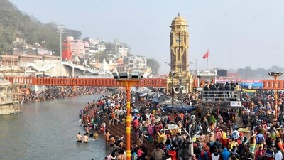 The Maha Kumbh in Haridwar is being held after twelve years. (Reuters)