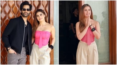 Rasha Thadani and Aaman Devgan promote Azaad. Rasha Thadani and Aaman Devgan promote Azaad.
