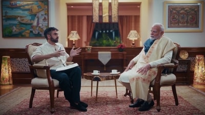 Nikhil Kamath hosted PM Modi for a podcast. Nikhil Kamath hosted PM Modi for a podcast.